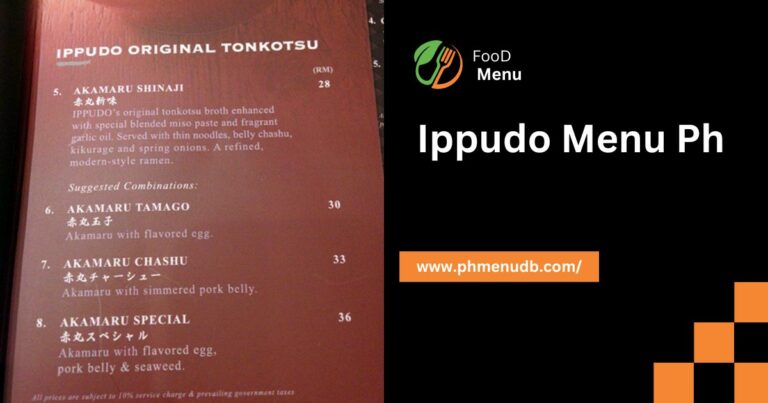 Ippudo Menu Ph – Latest Offerings For 2024!