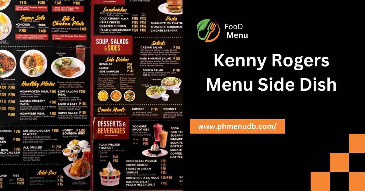 Kenny Rogers Menu Side Dish 2024 Updates In Fillipino   Kenny Rogers Menu Side Dish 