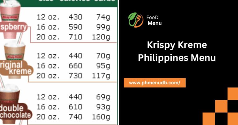 Krispy Kreme Philippines Menu