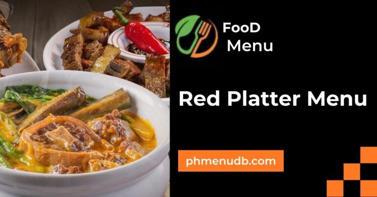 Red Platter Menu – 2024 For The Philippines!