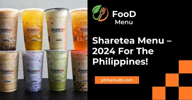 Sharetea Menu – 2024 For The Philippines!