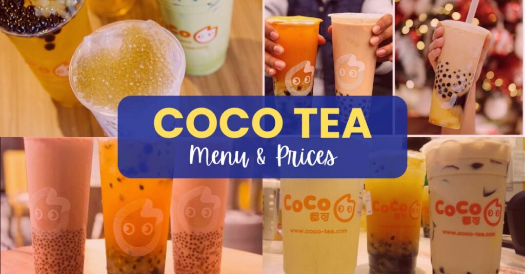 Coco Milk Tea Menu with Price